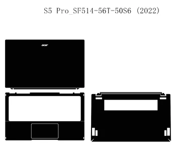 Стикер на Кожна Покривка Стикери за лаптоп Acer S5 Pro SF514-56T-50S6 (2022) Vinyl Защита от въглеродни влакна