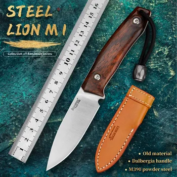 Стоманено парче нож с фиксирано острие M390, лек и остър спасителния нож, висококачествен ловен тактически походный прав нож