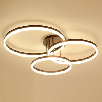 Тавана лампа Creative rings, нов дизайн на тавана led лампа за всекидневната, led лампа за спални, тавана лампа lamparas de techo