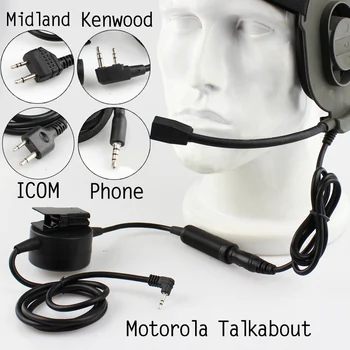 Тактическа Слушалки TCI PPT Радио Push-to-Talk Кабелен Преговорния Апарат Уоки токи За Motorola Midland Phone ICOM Kenwood/Plug Baofeng