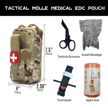 Тактически Molle Медицински EDC Калъф EMT Отбивка Превръзка, за да се Тегли Ножици IFAK Калъф Аптечка за Първа Помощ Чанта За Оцеляване Военни Пакет