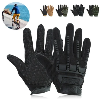 Тактически военни ръкавици Еърсофт Shot Soldier, военни полицаи мини велосипедни ръкавици с пълни пръсти, мъжки ръкавици за мотокрос