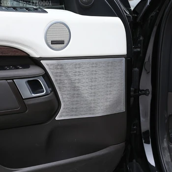 Тампон върху окото за високоговорителя на вратата на колата от алуминиева сплав в сребърен цвят за Land Rover Discovery 5 LR5 2017-2020 Аксесоари за интериора