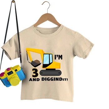 Тениски с принтом Каватора, Детски тениски с къс ръкав За момчета и Момичета, Потник с номер 3, Лятна Своеобразна Ежедневни Модни Детски Дрехи