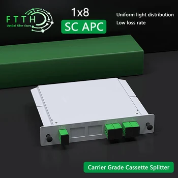 Тип поставяне на касета с АД SC APC 1x4 дървен материал оптичен сплитер оптична кутия FTTH 1x4 дървен материал АД Дърва Box