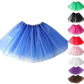 Трехслойная балетна пола-пакет за възрастни момичета, класическа однотонная пола-полукомбинезон, сетчатое мини-плиссированное рокля, еластична долна пола, за парти