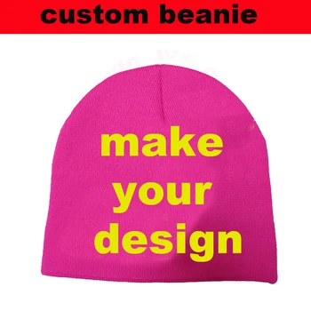 Търговия на едро потребителски череп капачка жаккардом спици зимна шапка на поръчката си дизайн