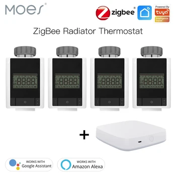 Умен термостатичен вентил на Hristo ZigBee 3.0, домашен термостат, нагревател TRV, гласово управление с Алекса Google home Smart Life
