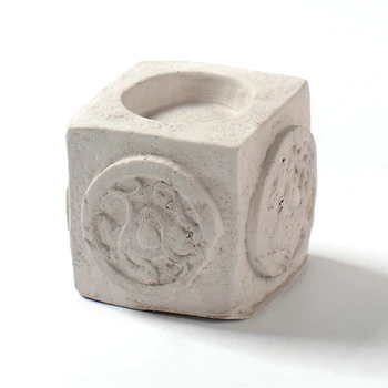 Форма за свещници от бетон, квадратен декоративен свещник в класически китайски стил, силиконова форма на циментова