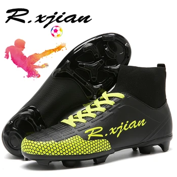 Футболни обувки R. xjian 36-46 за мъже и за жени, за спорт на открито, чорапи с най-високо берцем, големи размери, дълги шипове, пролет, тийнейджъри