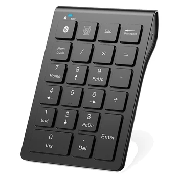 Цифрова клавиатура Bluetooth офис клавиатура с 22 клавишите преносим тънък цифров панел за компютър, лаптоп, КОМПЮТЪР, настолен компютър, лаптоп