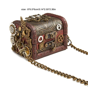 Чанта за през рамо в стил steampunk, ретро-парни машини, готически багажник, чанта през рамо за телефон, чанта в стил steampunk, реколтата, бижута в стил пънк