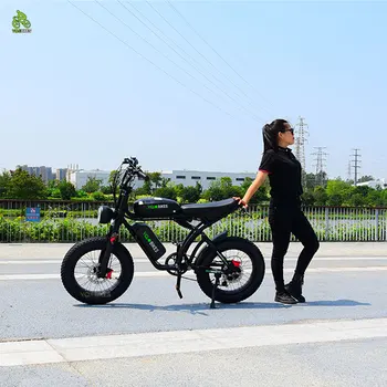 Черно Частен Модел на Градската Пътна Ebike 1500 W 48 35Ah/50Ah Двойна Батерия Пълно Окачване, Хидравлични Електрически Велосипед