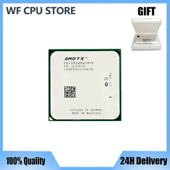 Четириядрен процесор на AMD от серията FX FX4300 с честота 3,8 Ghz Процесор FX 4300 FD4300WMW4MHK 95W, Socket AM3 +