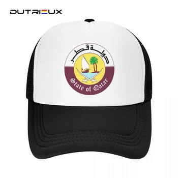 Шапка за спортове на открито с герба на Катар, бейзболна шапка, мъжки дамски регулируема шапка, модерна лятна шапка