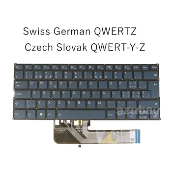 Швейцарско-чешко-Словашка Клавиатура за Lenovo Ideapad FLEX-14API FLEX-14IML FLEX-14IWL S530-13IML S530-13IWL S740-14IIL със синя подсветка