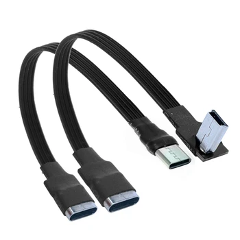 Ъгъл 5 см-3 м 90 градуса Type-C Женски За Micro/MINI/Type-C/Micro-B мъжки USB Зарядно устройство за пренос на данни конвертор адаптер кабел