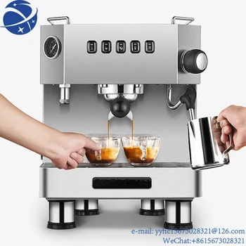 Юн Yi Klassieke Италианско Полуавтоматични Кафе С Фин филтър За приготвяне на еспресо Ръчно, Електрическа машина за приготвяне на кафе 15