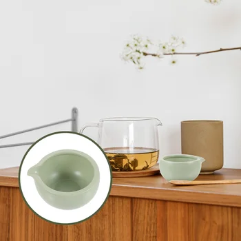 Японската чаена купа с чучур, традиционна бяла облекло Мач, керамична чаша за вода, комплект чаши за церемонията